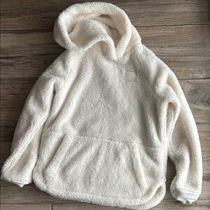 Abercrombie Kids Plush White Hooded Sweater size 9-10